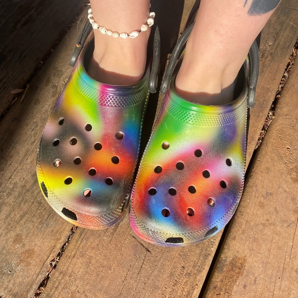 Tye Dye Crocs